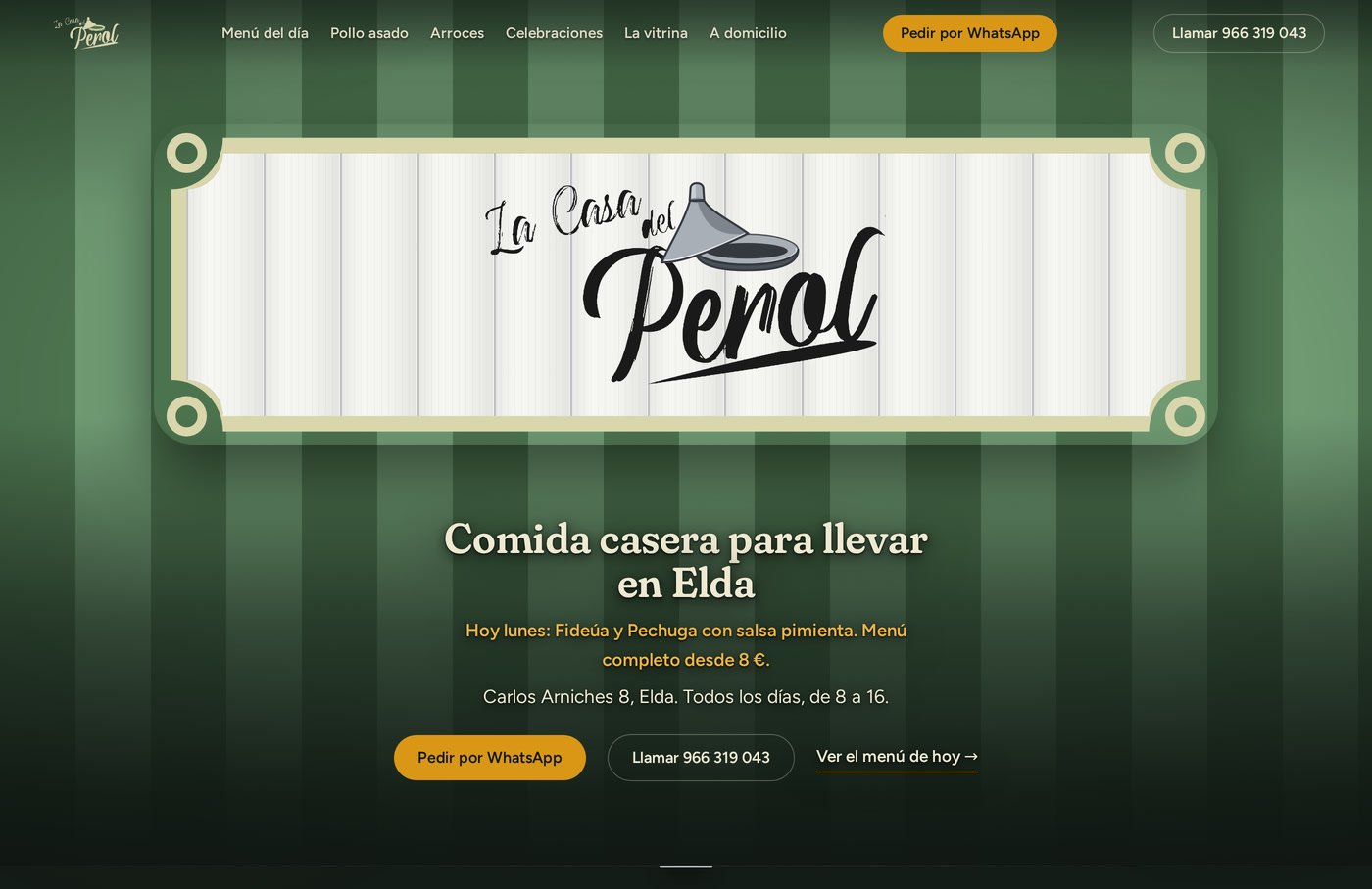 Captura de la web de La Casa del Perol